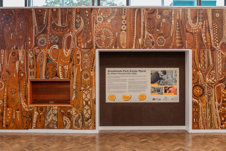 A photo of the Brooklands Mural.