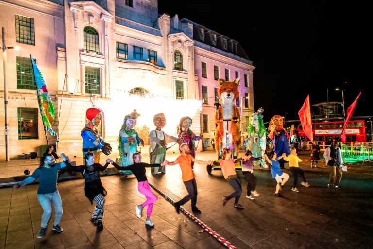 A party in General Gordon Square 