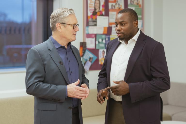 Anthony Okereke and Sir Keir Starmer