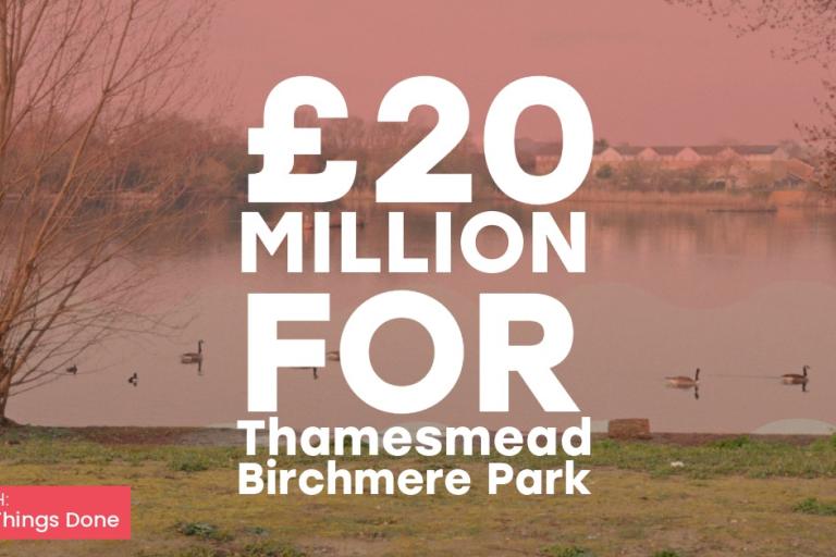 £20million Pride of Place funding for Thamesmead Birchmere Park