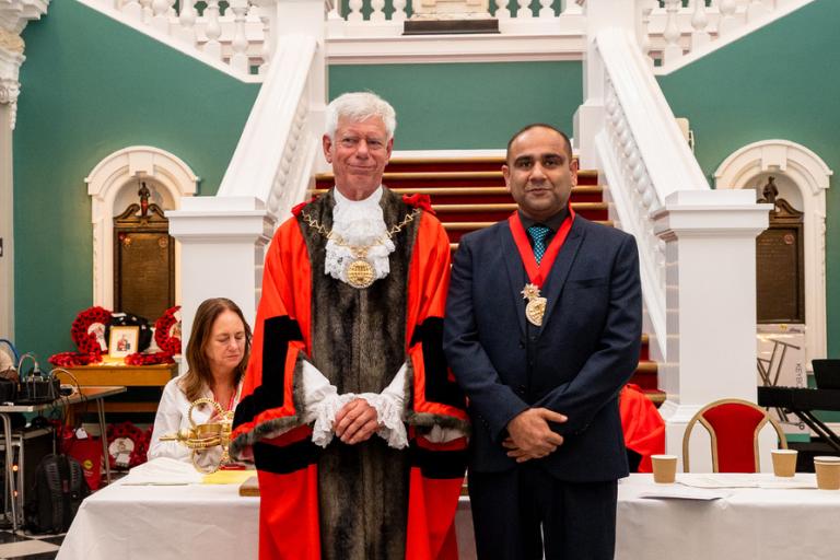 Councillor David Gardner, Mayor of the Royal Borough of Greenwich, and Deputy Mayor Councillor Raja Zeeshan