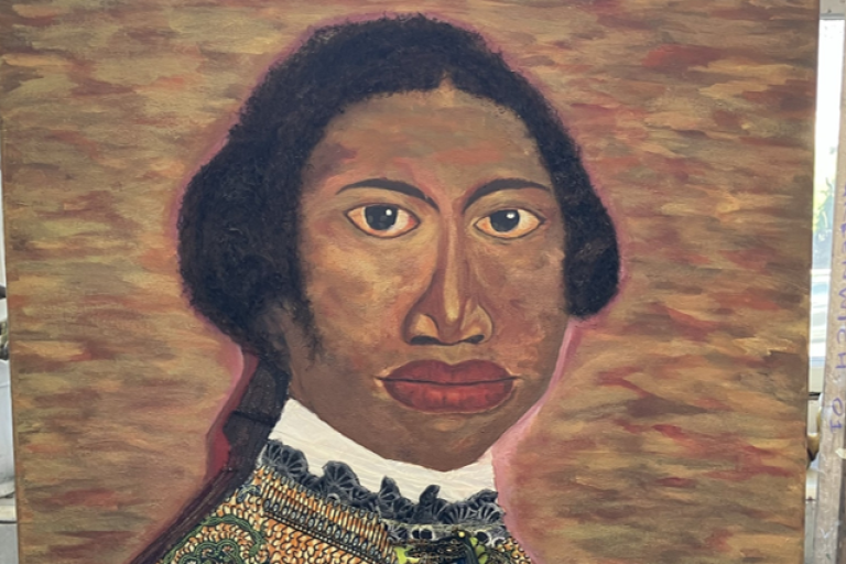A painted portrait of Olaudah Equiano