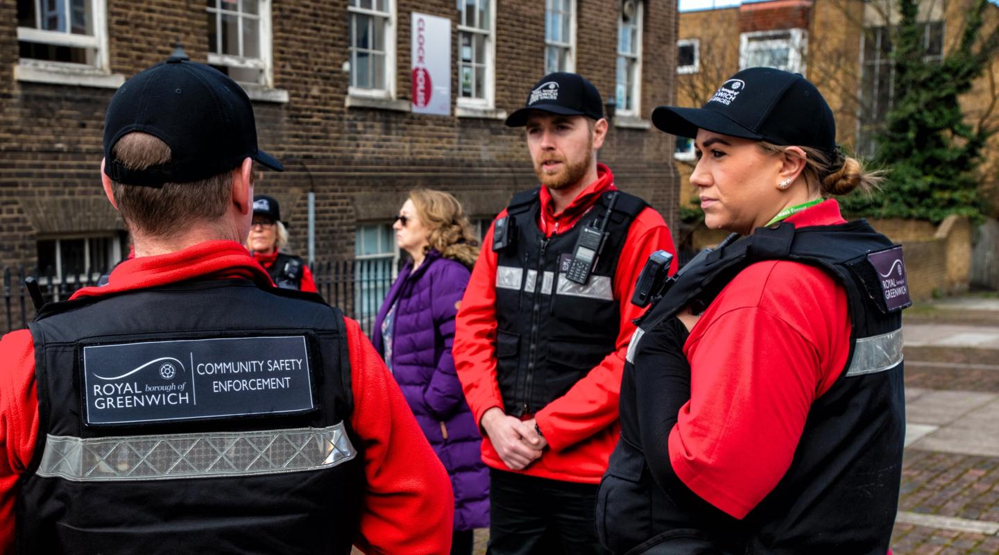 Three community safety enforcement officers