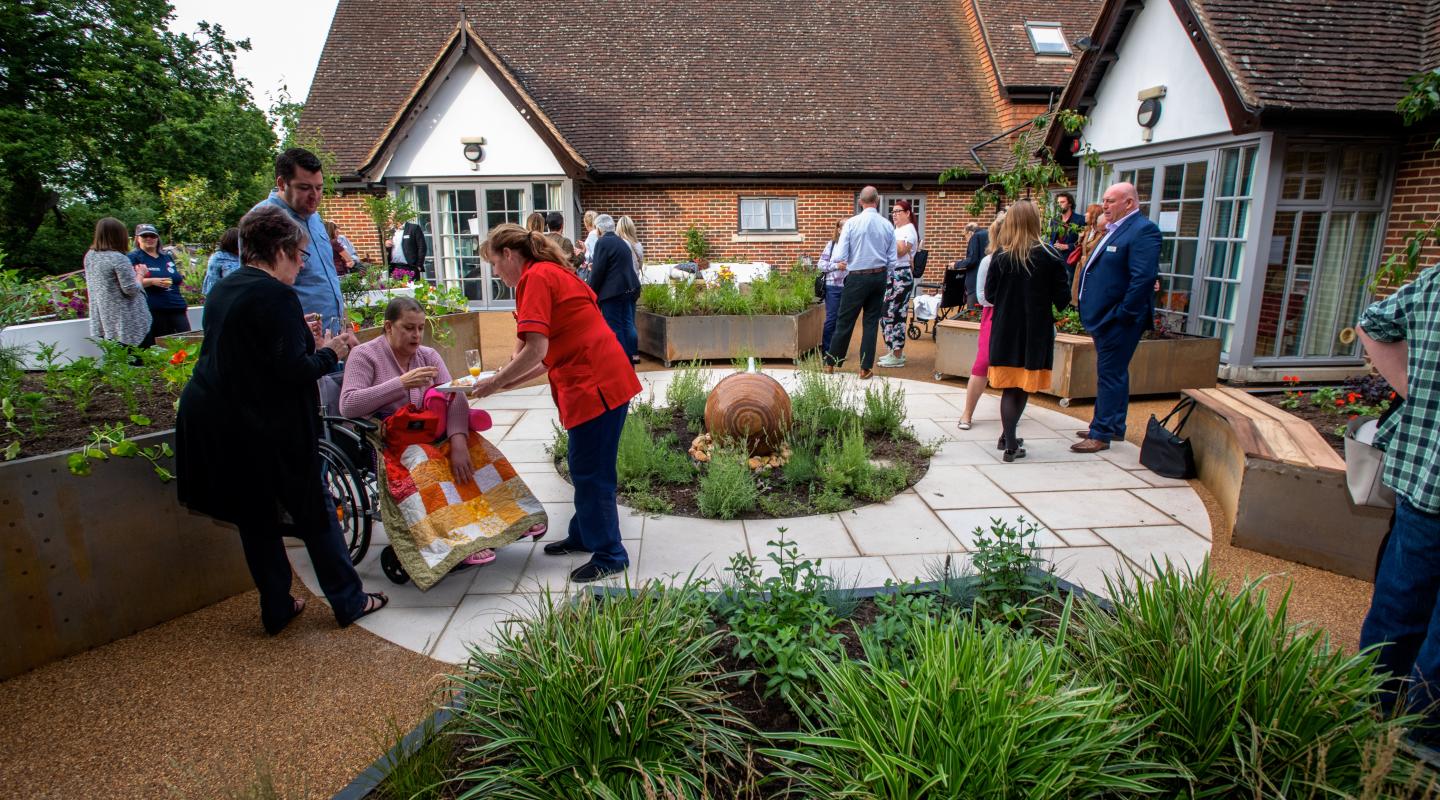 A photo of the sensory garden at Greenwich and Bexley Community Hospice