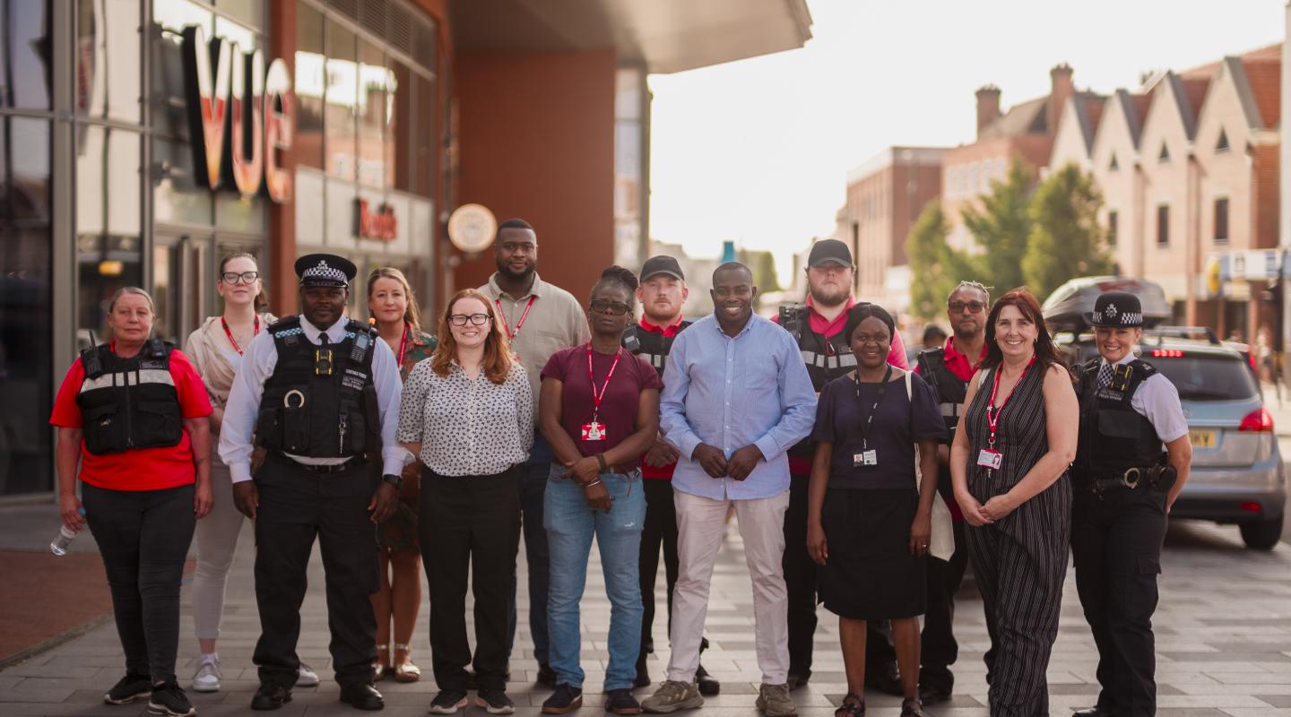 A group including Anthony Okereke and Rachel Taggart-Ryan in Eltham
